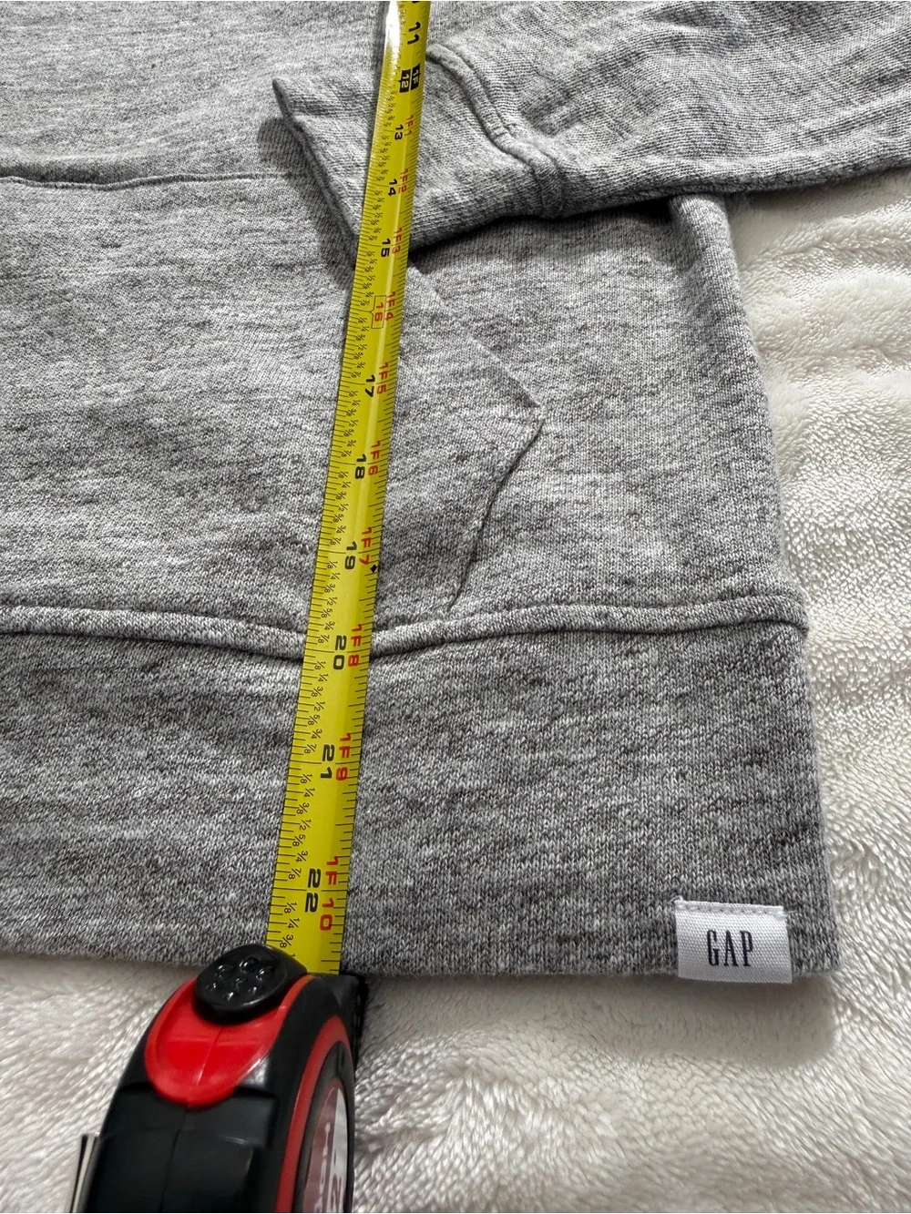 GAP Kids Gray Heathered Knit Pullover Hoodie Sweatshirt Youth XL 12-13